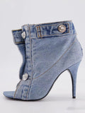 Denim Booties