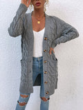 Twisted Rope Cardigan Sweater