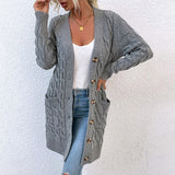 Twisted Rope Cardigan Sweater