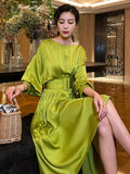 Luxury Lantern Sleeve Dress