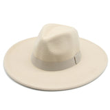 Fedora Wide Brim Felted Hat