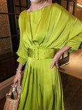 Luxury Lantern Sleeve Dress