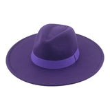 Fedora Wide Brim Felted Hat