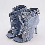 Denim Booties