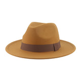 Fedora Wide Brim Felted Hat