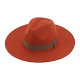 Fedora Wide Brim Felted Hat