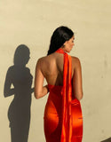 Satin Backless Glam