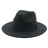 Fedora Wide Brim Felted Hat