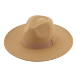 Fedora Wide Brim Felted Hat