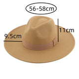 Fedora Wide Brim Felted Hat