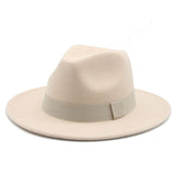 Fedora Wide Brim Felted Hat