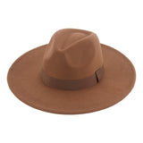 Fedora Wide Brim Felted Hat